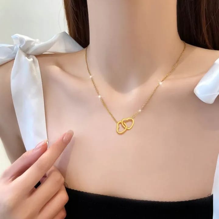 Double Heart Necklace - Ring Reza
