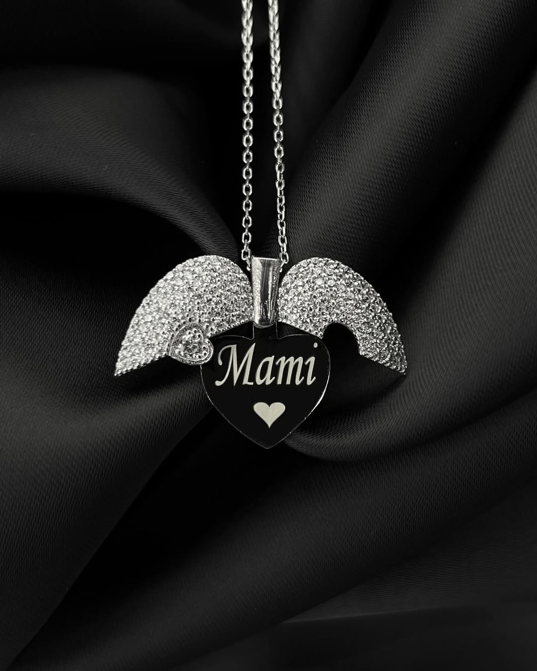 Engrave Name Open Heart Neckless - Ring Reza