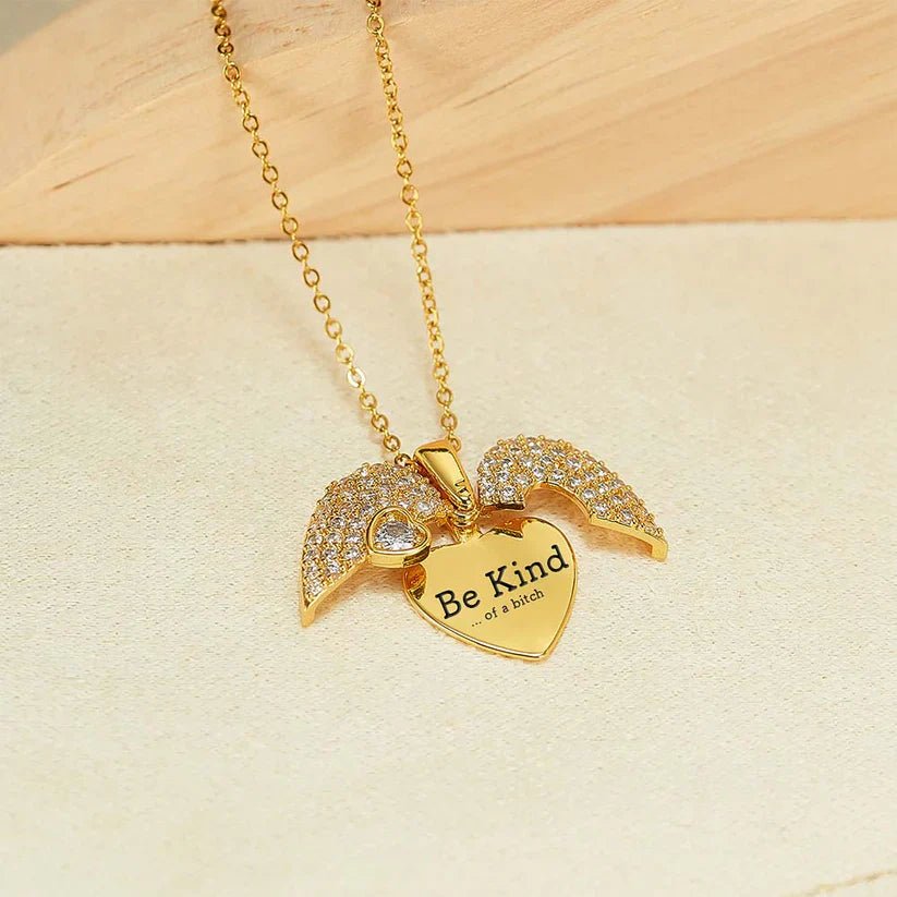 Engrave Name Open Heart Neckless - Ring Reza