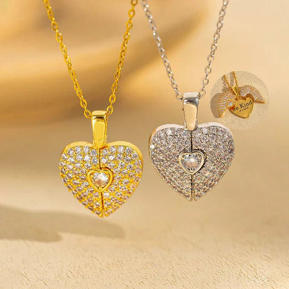 Engrave Name Open Heart Neckless - Ring Reza
