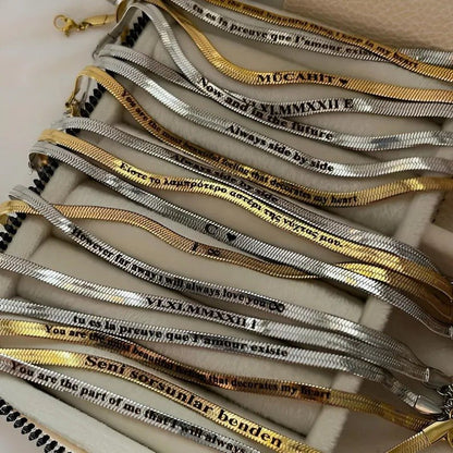 Engraved Couples Bracelet – Personalized For You & Your Love - Ring Reza