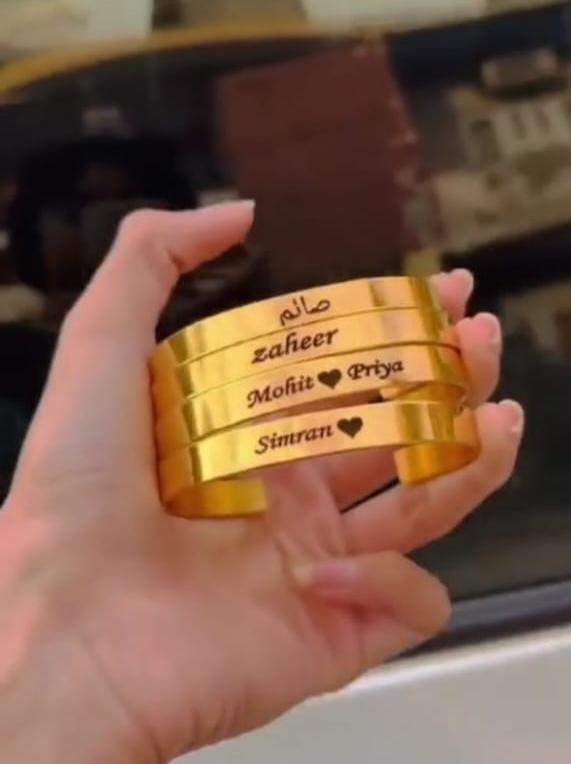 Engraved Cuff Bracelets - Ring Reza