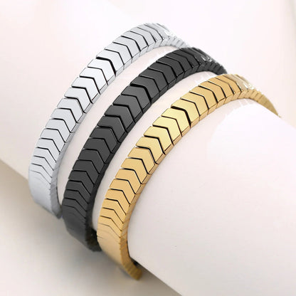 Handcrafted Rough Hematite Adjustable Bracelet - Ring Reza