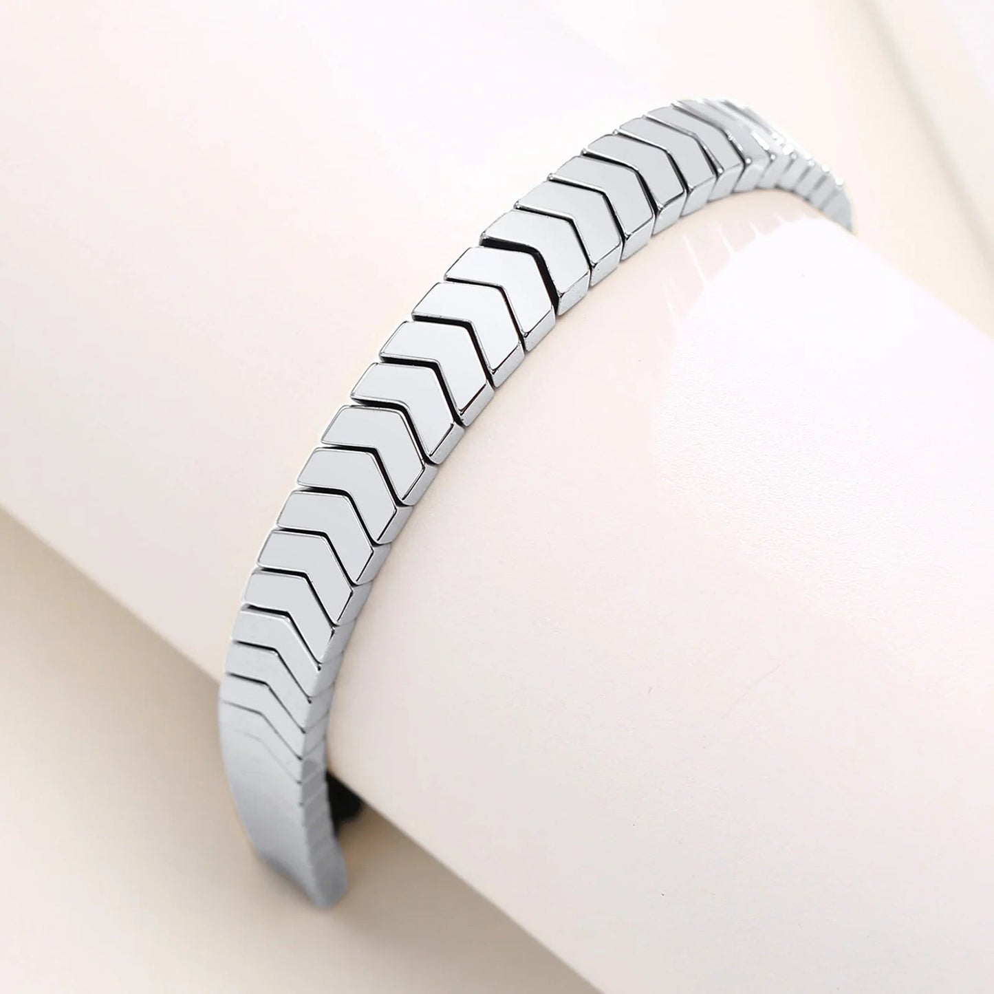 Handcrafted Rough Hematite Adjustable Bracelet - Ring Reza