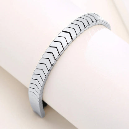 Handcrafted Rough Hematite Adjustable Bracelet - Ring Reza