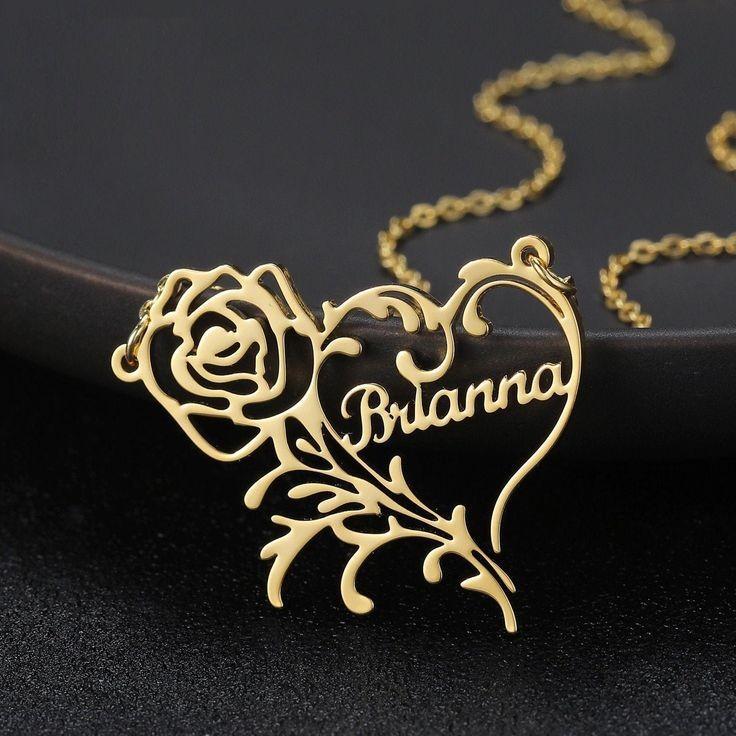 Handmade Rose Heart Necklace - Ring Reza
