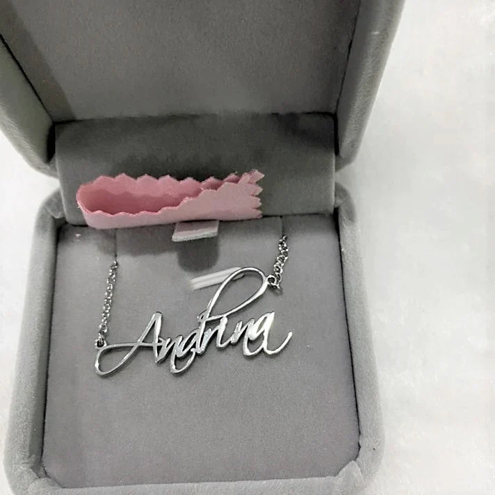 Handwritten Name Necklace – Script Font Perfection - Ring Reza