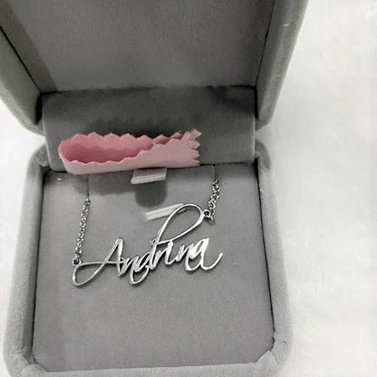 Handwritten Name Necklace – Script Font Perfection - Ring Reza