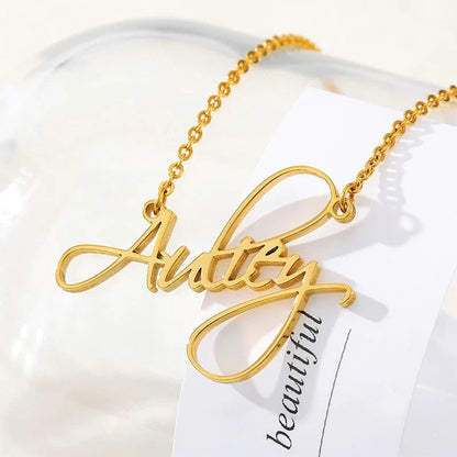 Handwritten Name Necklace – Script Font Perfection - Ring Reza