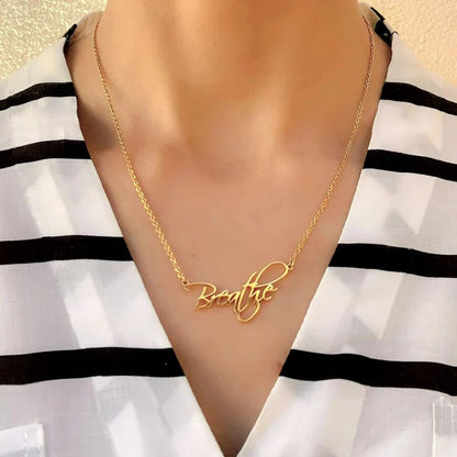 Handwritten Name Necklace – Script Font Perfection - Ring Reza