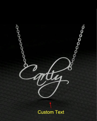 Handwritten Name Necklace – Script Font Perfection - Ring Reza