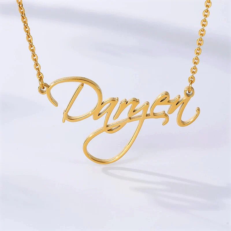 Handwritten Name Necklace – Script Font Perfection - Ring Reza