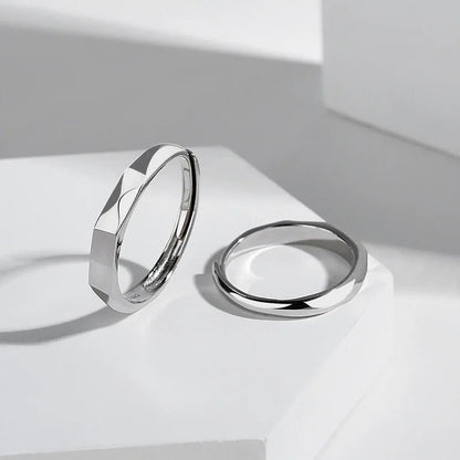 luxury 925 Sterling Silver “I Love You” Couple Ring – Promise & Engagement Ring Set Of 2 - Ring Reza