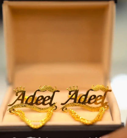 Name Cufflinks Customized Personalized - Ring Reza