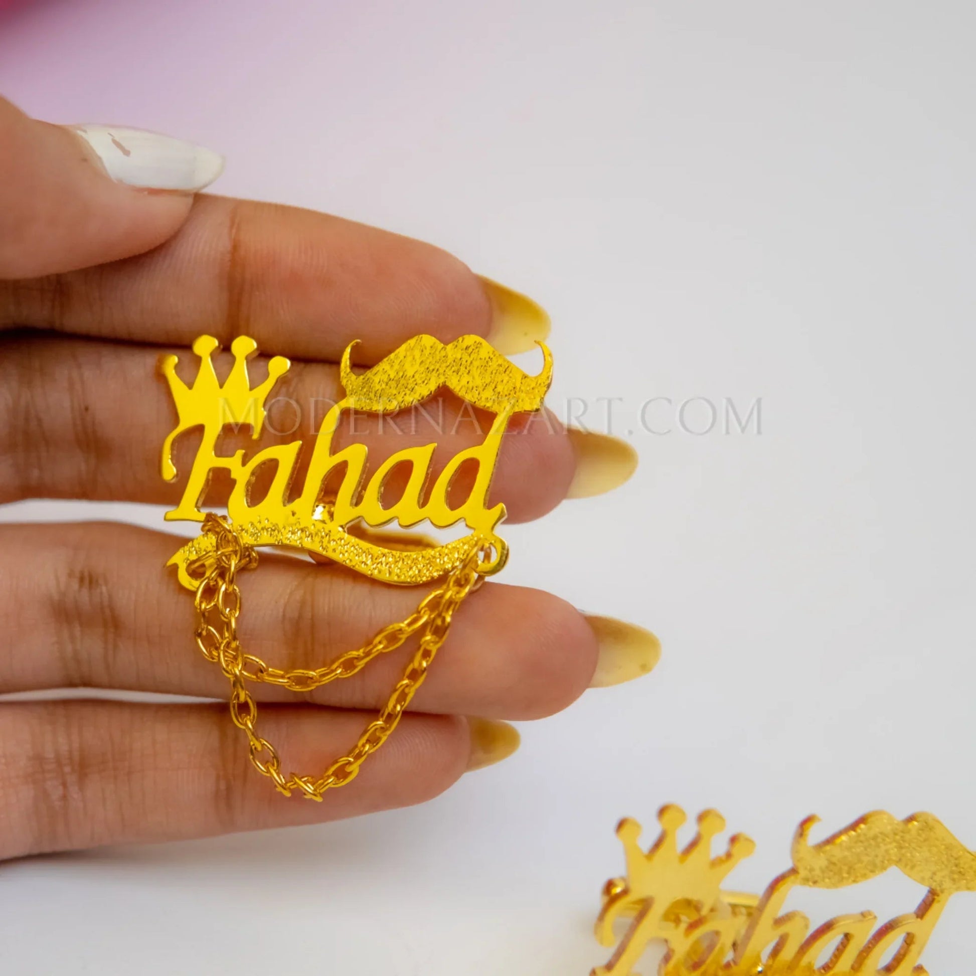 Name Cufflinks Customized Personalized - Ring Reza