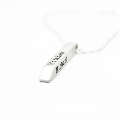 Personalized Bar Name Necklace - Ring Reza