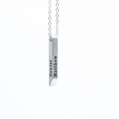 Personalized Bar Name Necklace - Ring Reza