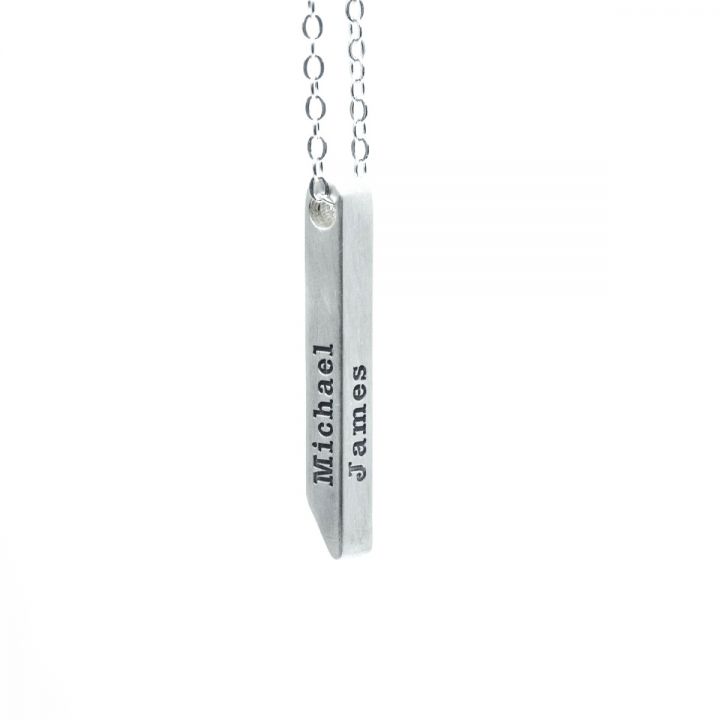 Personalized Bar Name Necklace - Ring Reza