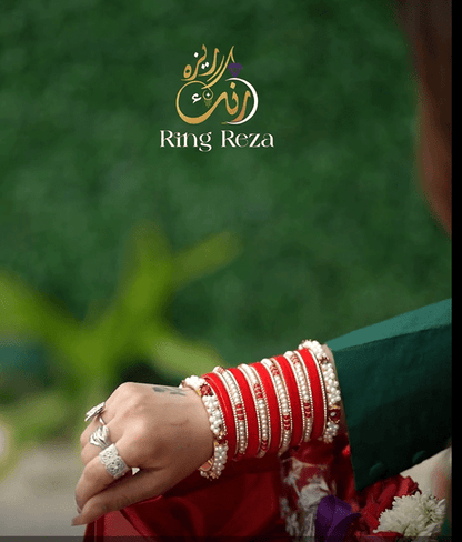 Premium Mukhmali Bangle Set – Elegant Chooriyan - Ring Reza