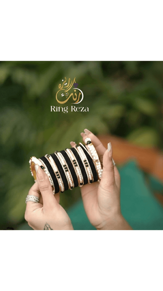 Premium Mukhmali Bangle Set – Elegant Chooriyan - Ring Reza
