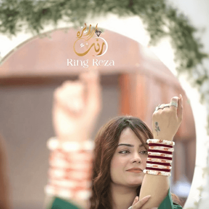 Premium Mukhmali Bangle Set – Elegant Chooriyan - Ring Reza