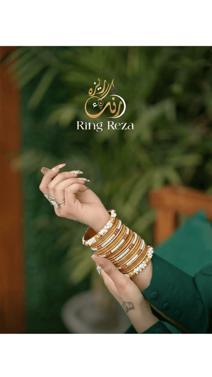Premium Mukhmali Bangle Set – Elegant Chooriyan - Ring Reza