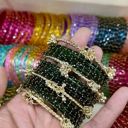 Raindrop Kashmiri Glass Bangles - Ring Reza