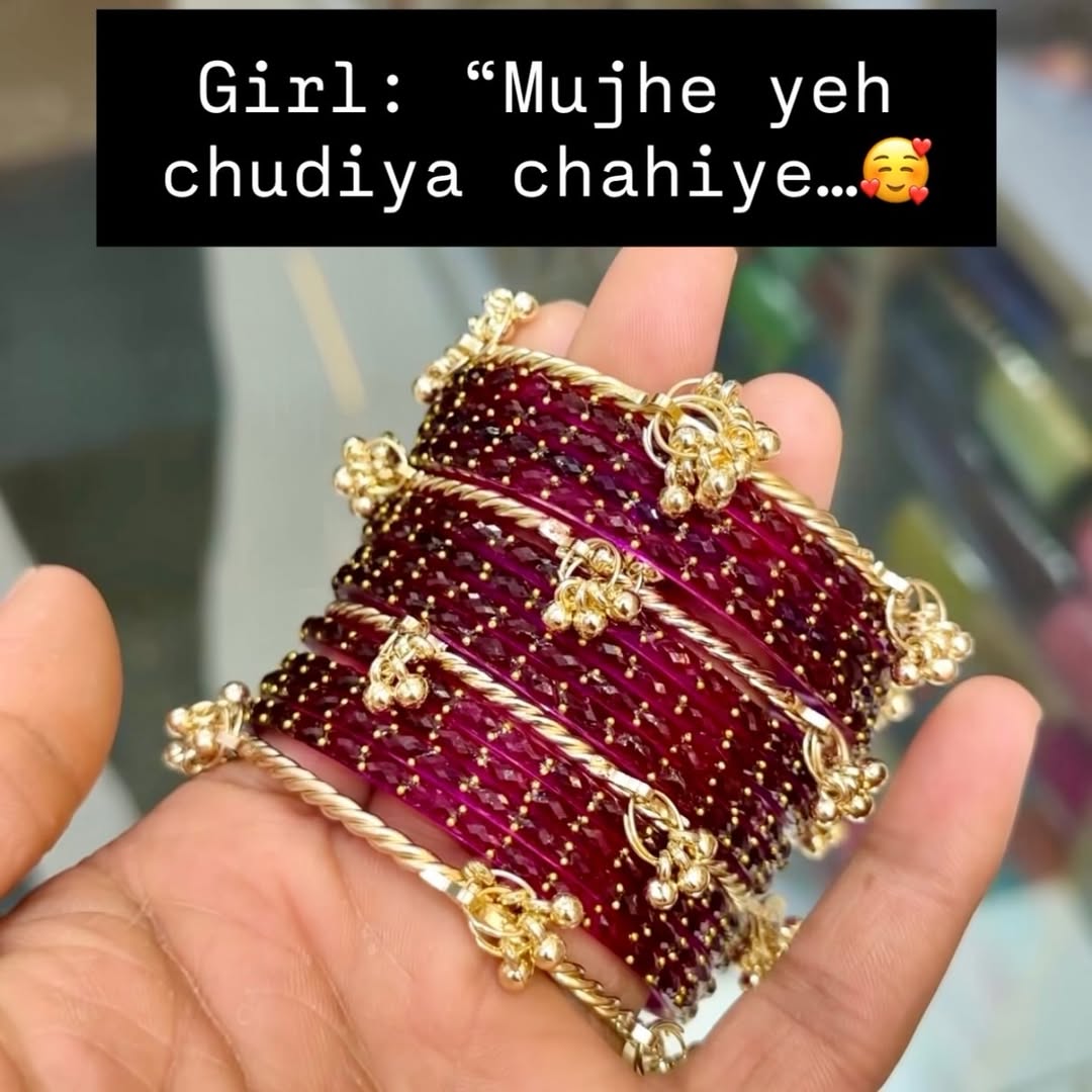 Raindrop Kashmiri Glass Bangles - Ring Reza