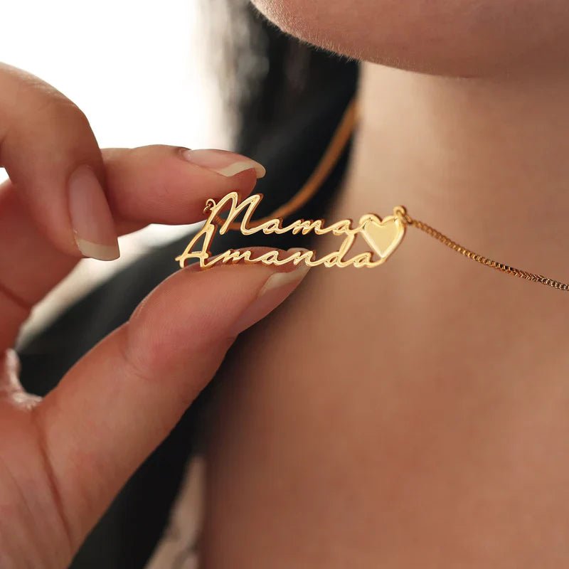 SIGNATURE NAME NECKLACE - GOLD PLATED - Ring Reza