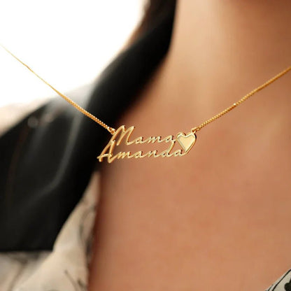SIGNATURE NAME NECKLACE - GOLD PLATED - Ring Reza