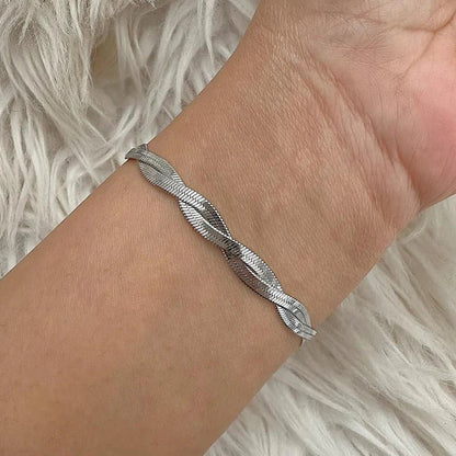 Silver Twist Chain Bracelet - Ring Reza