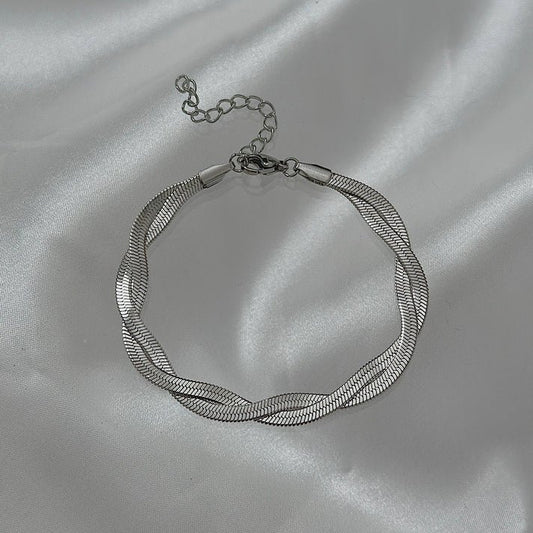 Silver Twist Chain Bracelet - Ring Reza