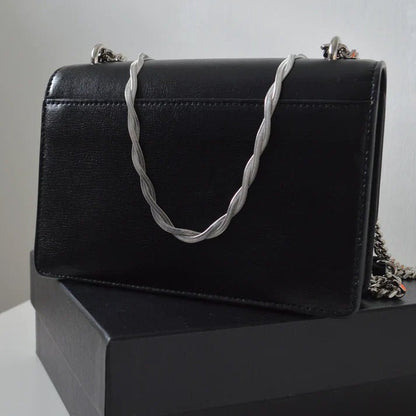 Silver Twist Snake Chain Necklace - Ring Reza