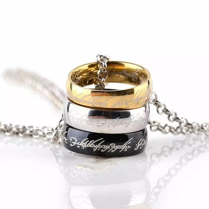 Steel Ring Necklace - Ring Reza