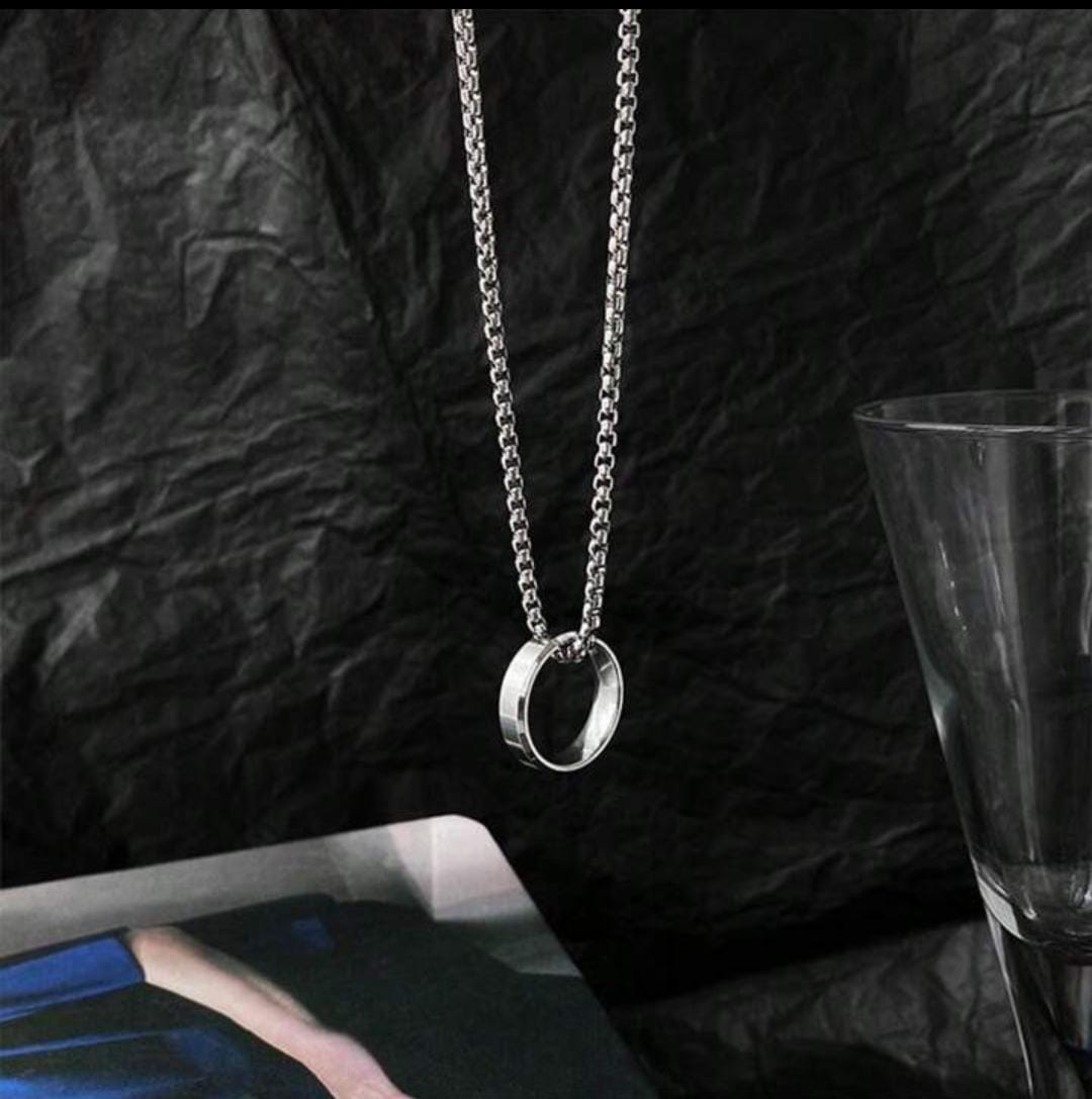 Steel Ring Necklace - Ring Reza