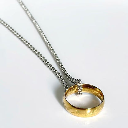 Steel Ring Necklace - Ring Reza
