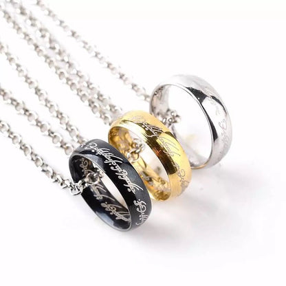 Steel Ring Necklace - Ring Reza