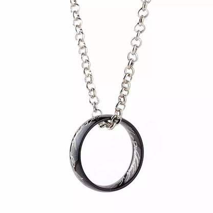 Steel Ring Necklace - Ring Reza