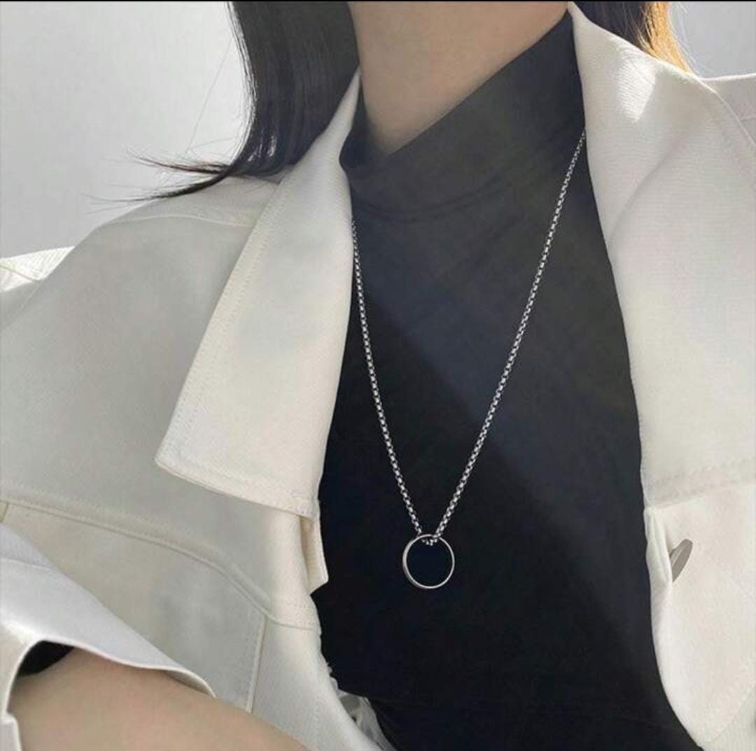 Steel Ring Necklace - Ring Reza