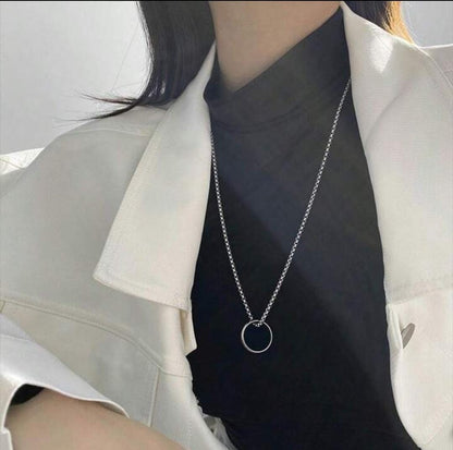 Steel Ring Necklace - Ring Reza