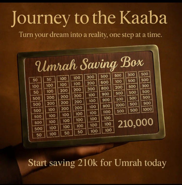 Umrah Saving Box – Save Rs. 210,000 for Your Spiritual Journey - Ring Reza