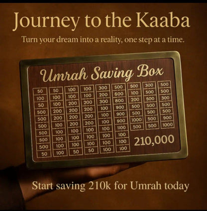 Umrah Saving Box – Save Rs. 210,000 for Your Spiritual Journey - Ring Reza