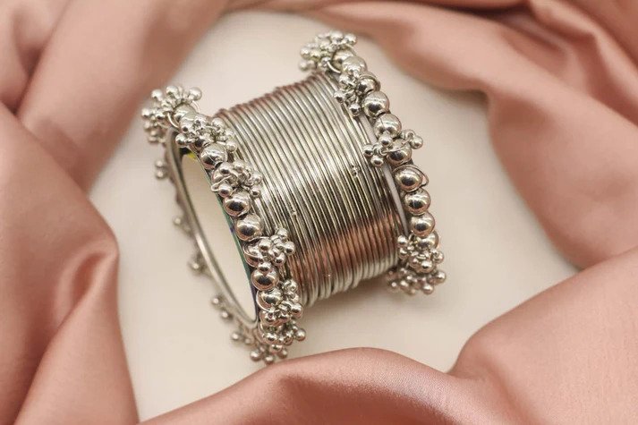 Luxury Gold & Silver Bangles Set