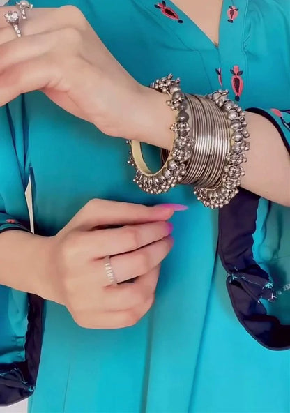 Luxury Gold & Silver Bangles Set